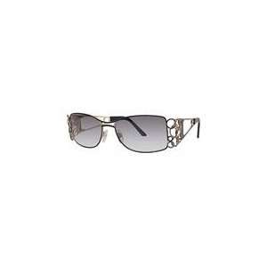 Cazal 9008 Black gold grey/gradient Grey Lenses Sunglasses 