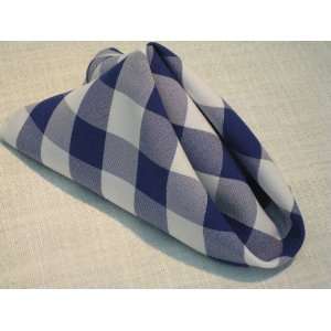 Napkin 18x18 Poly Royal blue & white Checkered (Pack of 10) Made in 