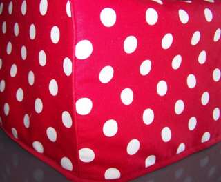 Red Polka Dot Quilted Fabric Cover for 2 Slice Toaster NEW  