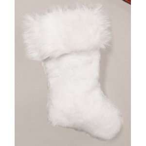 Velvet Plush Christmas Stocking (White)