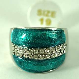   18K GP Wedding Gemstone Zirconia CZ Ring Rings Costume Jewelry  