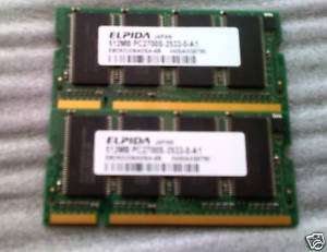 Dell Latitude D505 D800 1GB pc2700 DDR Laptop Memory  