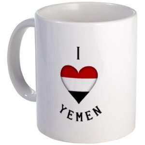   Clam I Heart Yemen Flag 11oz Ceramic Coffee Cup Mug