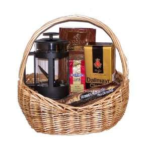 Coffee Lovers Godiva Coffee French Press Holiday Gourmet Gift Basket