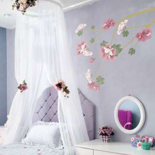 FLOWER WALL DECALS REMOVABLE MURAL DECOR STICKERS 328  