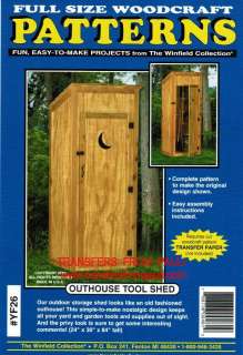 Outhouse Tool Shed Woodcraft Woodworking Pattern  