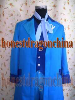 Coat Vest Blue Outwear Halloween Cosplay Costume Man  