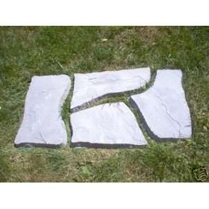  4 Piece Flagstone Paver Concrete Molds 