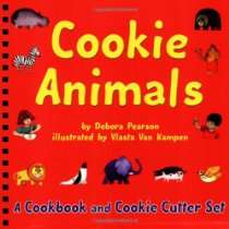 Cookie Monkey Books   Cookie Animals A Cookbook and Cookie Cutter Set