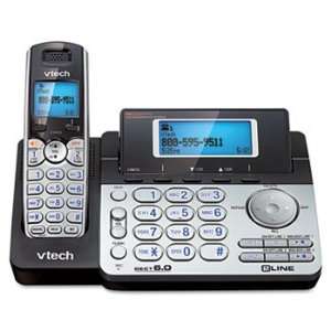  AT&T DS6151 2LINE CORDLESS PHONE DECT 6.0 1 HNDST BLK/SLVR 