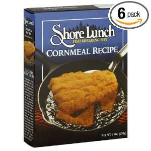 Shore Lunch Breading Mix Cornmeal Recipe, 9 Ounce (Pack of 6):  