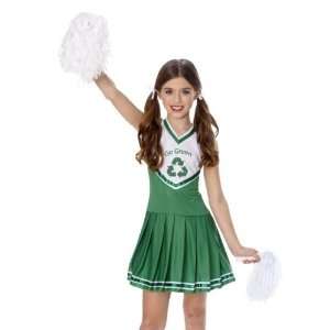 Go Green Cheerleader Child Costume Large (12/14) Toys 