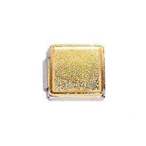    Blank custom gold color square shape Italian Charm Jewelry