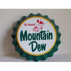  Mountain Dew Bottle Cap Die Cut Metal Sign: Everything 