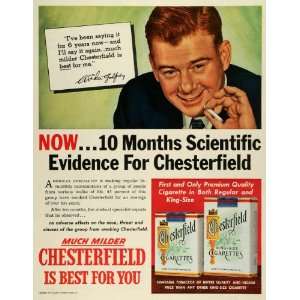  1953 Ad Ligget & Myers Tobacco Co Arthur Godfrey Smoking 