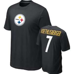 Ben Roethlisberger #7 Black Nike Pittsburgh Steelers Name & Number T 