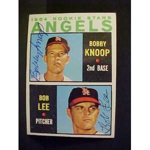 Bobby Knoop & Bob Lee Los Angeles Angels #502 1964 Topps Autographed 