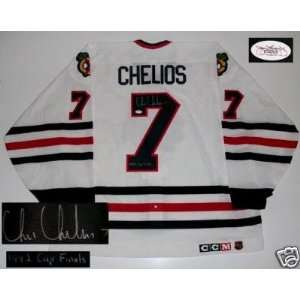 Chris Chelios Signed Blackhawks Authentic Ccm Jersey