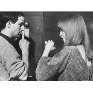Film Director Francois Truffaut with Actress Julie Christie During 