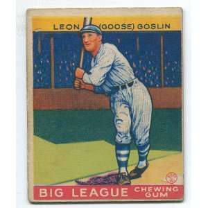  Goose Goslin 1933 Goudey Card Sports Collectibles