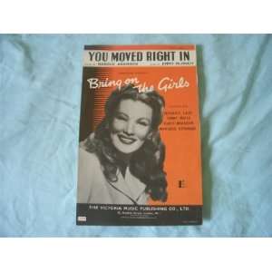   You Moved Right In (Sheet Music) Harold Adamson / Jimmy McHugh Books