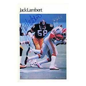 Jack Lambert Autographed / Signed Mini Poster