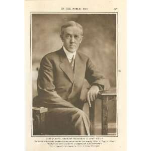  1918 Print John W Davis Ambassador to Great Britain 