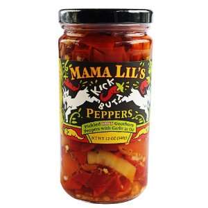 Mama Lils Kick Butt Peppers in Oil, Spicy, 12oz Jar  