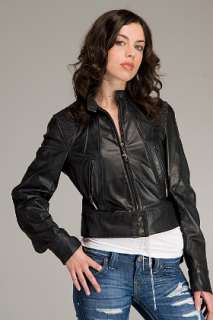 Just Cavalli Black Leather Jacket for women  