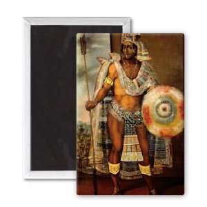  Portrait of Montezuma II (oil on canvas) by   3x2 inch 