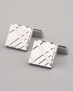 N1P9V Burberry Embossed Check Cuff Links