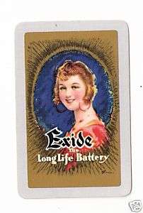 Swap Playing Cards 1 single Barribal Exide Battery Lady  