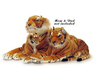 Childrens Lifelike Plush Safari Tiger Cub with Realistic Sound
