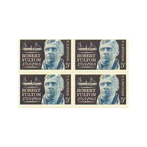 Robert Fulton and the Clermont Set of 4 X 5 Cent Us Postage Stamps 