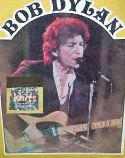 VTG 70s BOB DYLAN folk Rock NOS LIVE CONCERT TOUR DS Jersey Ribbed 