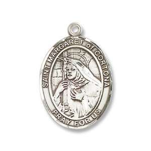 St. Margaret of Cortona Sterling Silver Medal with 18 Sterling Chain 
