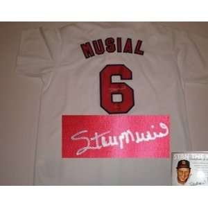 Stan Musial Hand Signed St. Louis Cardinals Jersey