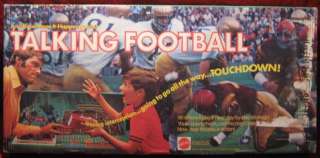 Mattel TALKING FOOTBALL Game 1972 Edition ***COMPLETE BUT NON WORKING 
