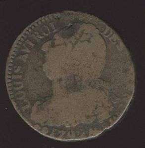 FRANCE BEAUTY SCARCE 2 SOLS 1792 W COIN LOOK  