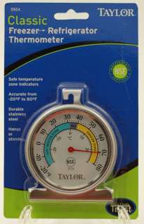 Taylor Classic Refrigerator Freezer Thermometer NEW  
