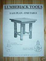 Log Furniture Plans  End Table, use your Tenon Cutter  
