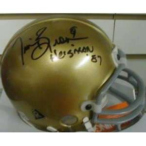 Tim Brown Autographed Mini Helmet   (University of Notre Dame