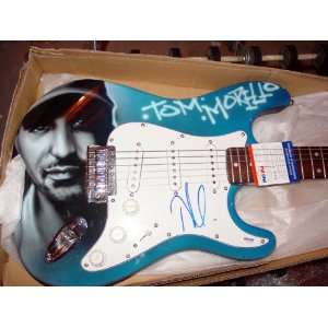  Audioslave Tom Morello Signed Custom Airbrush Guitar PSA 