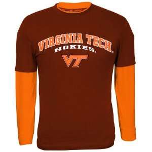  Virginia Tech Hokies Maroon Double Layer Long Sleeve T 