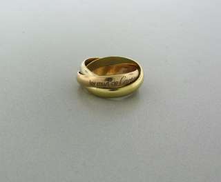 CARTIER TRINITY 18K GOLD ROLLING THREE BAND RING SIZE 51  