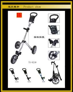 New Tartan golf three wheel push cart / golf bag cart  