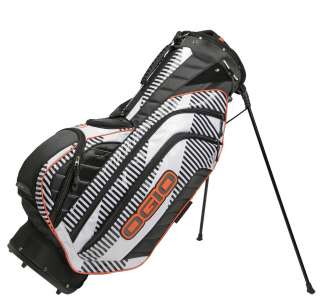 New Ogio Golf 2012 Vapor Stand Bag Carry Bag White Stripes/Burst 