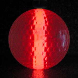RED GLOW IN DARK GOLF BALLS night golf SUPER BRIGHT  