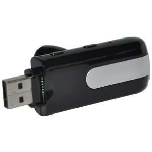   USB Black Slim Sleek Flash Drive Video Audio Recorder