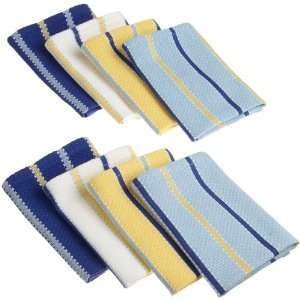   DII Blue Shades Stripe Heavyweight Dishcloth, Set of 8